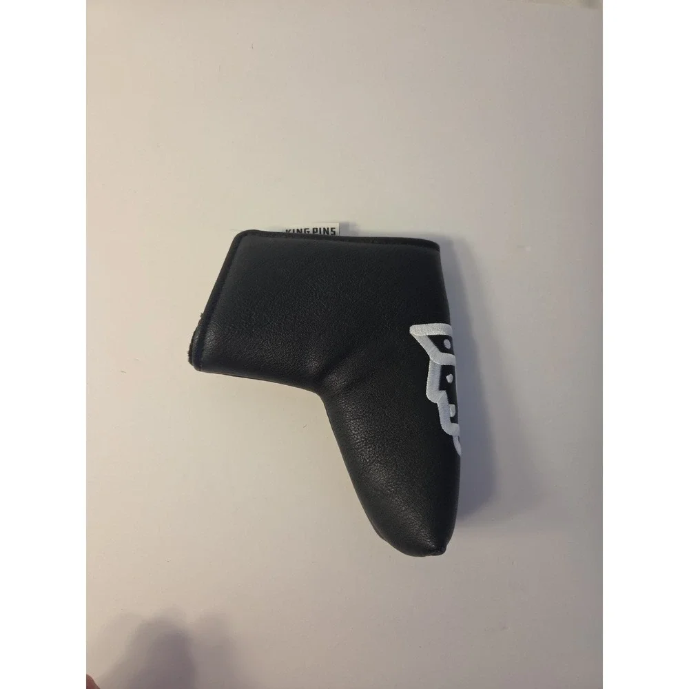 FAUX LEATHER PUTTER BLADE COVER KING PINS NEW